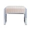Southern Enterprises 21.5" Silver and Champagne Gold Contemporary Ottoman